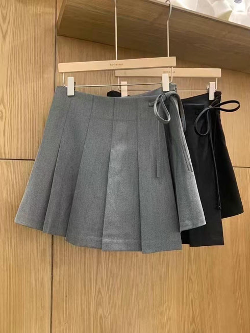 Women Mini Pleated Wrap Skirts